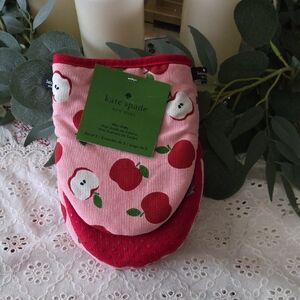 Kate Spade Pink and Red Apple Print Bibs